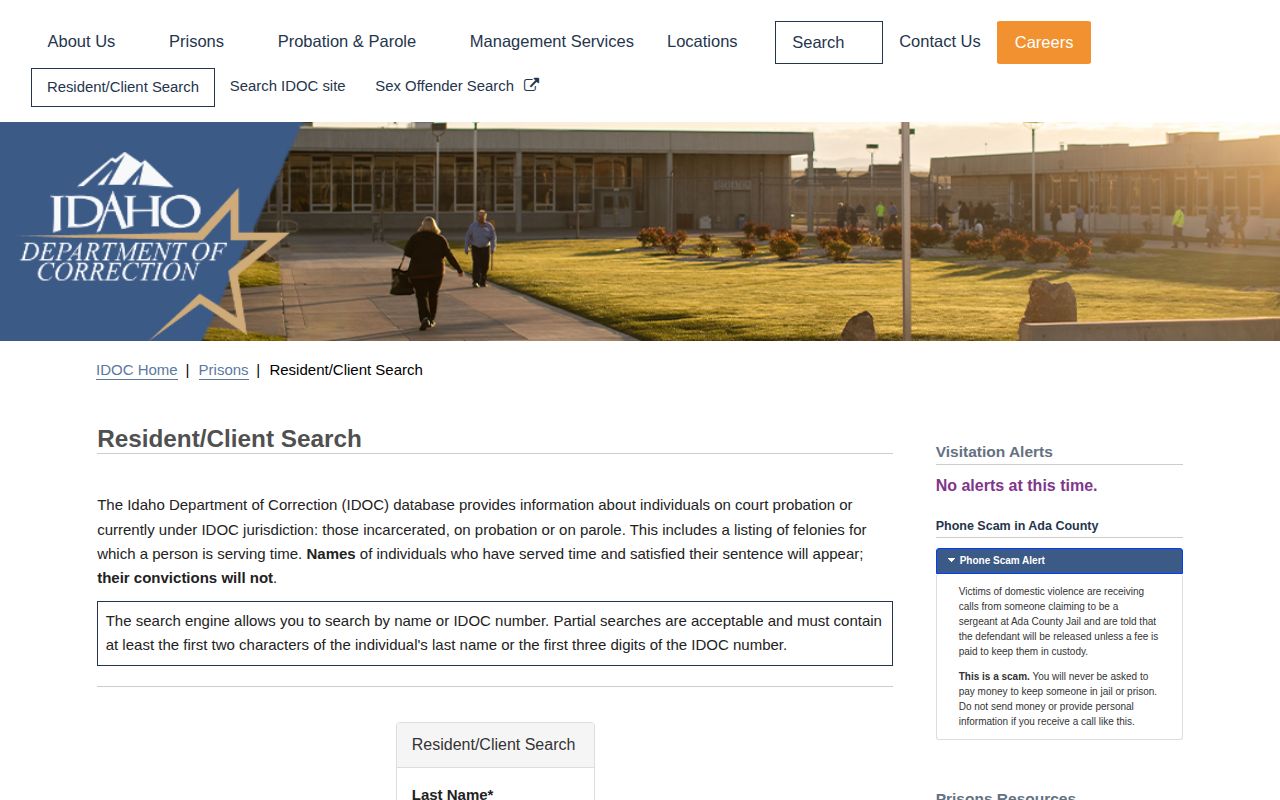 Idaho state custody search related to Madison County arrest records